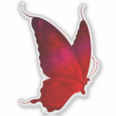 Radiant Scarlet Butterfly - Aangepaste Vinyl Decal Sticker (Voorkant)