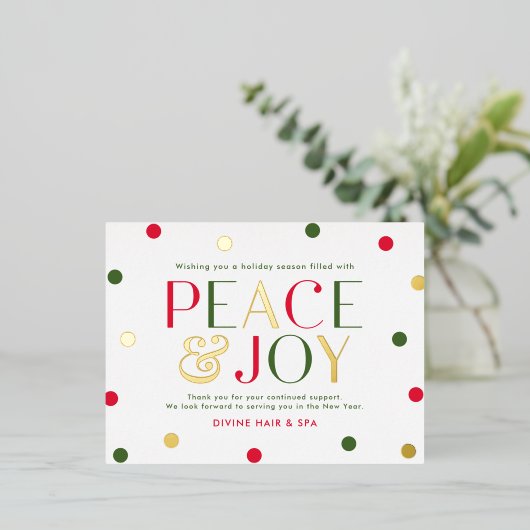 Radiant Seizoen FOLIE Zakelijk Vakantie Briefkaart (Staand Voorkant)