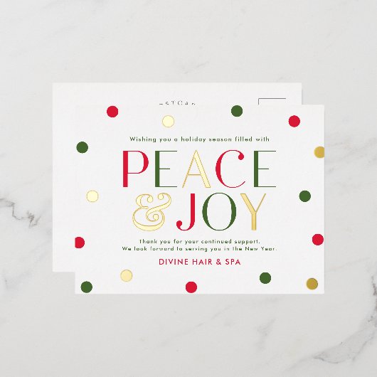 Radiant Seizoen FOLIE Zakelijk Vakantie Briefkaart (Voorkant / Achterkant)