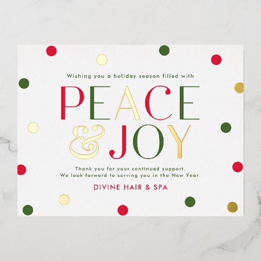 Radiant Seizoen FOLIE Zakelijk Vakantie Briefkaart (Voorkant)