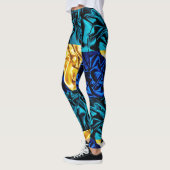 Radiant Silk Blue & Gold Leggings (Links)