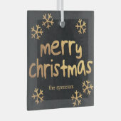 Radiant Snowflakes Aangepaste kerstversiering Glas Ornament (Voorkant Rechts)