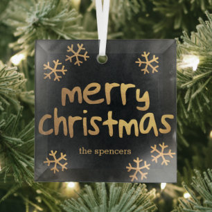 Radiant Snowflakes Aangepaste kerstversiering Glas Ornament