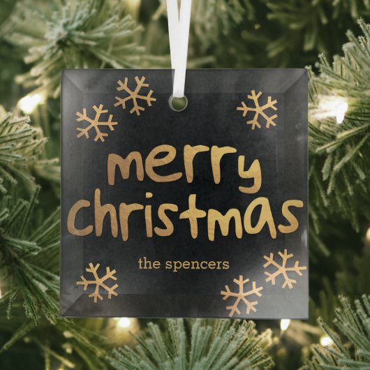 Radiant Snowflakes Aangepaste kerstversiering Glas Ornament (Insitu)