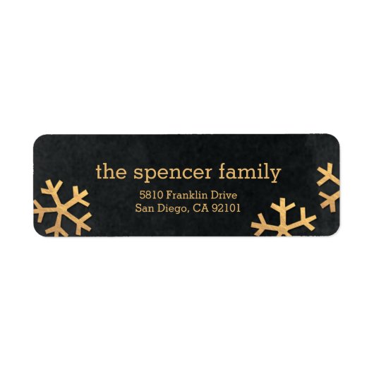 Radiant Snowflakes Vakantie Retour Adreslabels Etiket (Voorkant)