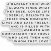 Radiant Soul Sticker –Inspiration, Joy & Self-Love (Voorkant)
