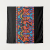Radiant Spirit Animal Geometric Wall Tapestry Wandkleed (Voorkant (horizontaal))