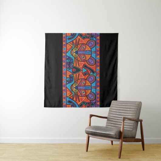 Radiant Spirit Animal Geometric Wall Tapestry Wandkleed (In Situ (horizontaal))