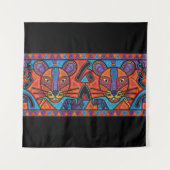 Radiant Spirit Animal Geometric Wall Tapestry Wandkleed (Voorkant)