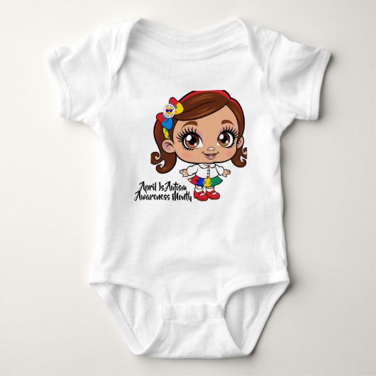 Radiant Spirit: een klein meisje dat autisme viert Romper (Voorkant)