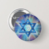 Radiant Star van David Ronde Button 5,7 Cm (Voorkant /achterkant)