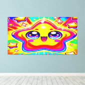Radiant Starburst Joy Wall Art Canvas Afdruk (Insitu (Houten vloer))
