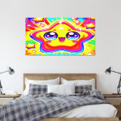 Radiant Starburst Joy Wall Art Canvas Afdruk (Insitu (Slaapkamer))