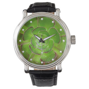 Radiant succulent geweldig afbeelding dat groen gl horloge