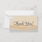 Radiant Summer Beach Wedding Budget Bedankt Notitiekaartje (Voorkant)