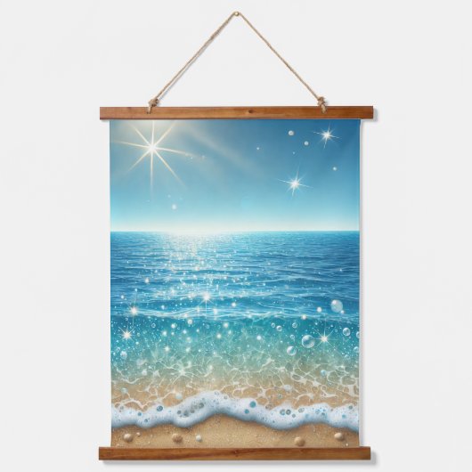 Radiant Summer Ocean Wall Tapestry: 26 "x36" Hout Hangend Wandkleed (Voorkant)