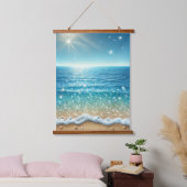 Radiant Summer Ocean Wall Tapestry: 26 "x36" Hout Hangend Wandkleed (Slaapkamer)