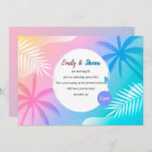 Radiant Summer Party Invitation Kaart (Voorkant / Achterkant)