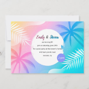 Radiant Summer Party Invitation Kaart