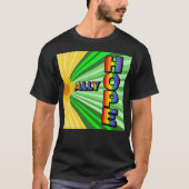 Radiant Sun "HOPE" Pride T-shirt – LGBTQ+ Support (Voorkant)