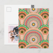 Radiant Sun Multicolored Boho Geometric Feestdagenkaart (Voorkant / Achterkant)