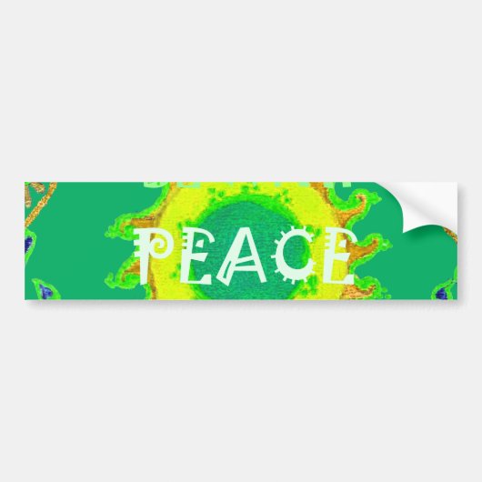Radiant Sun: Peace Be With You Inspirerend print Bumpersticker (Voorkant)
