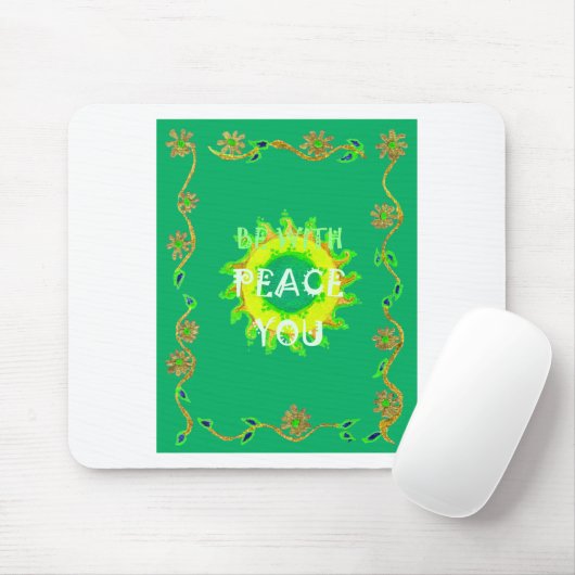 Radiant Sun: Peace Be With You Inspirerend print Muismat (Met muis)