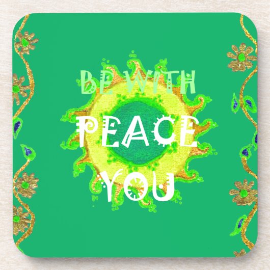 Radiant Sun: Peace Be With You Inspirerend print Onderzetter (Voorkant)