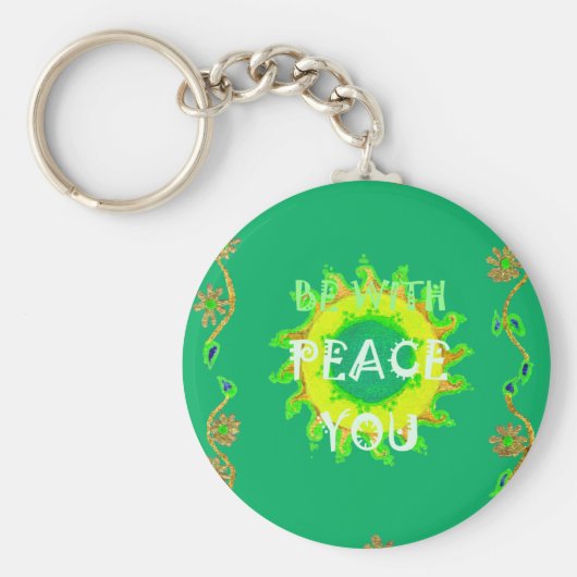Radiant Sun: Peace Be With You Inspirerend print Sleutelhanger (Voorkant)