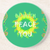 Radiant Sun: Peace Be With You Inspirerend print Zandsteen Onderzetter (Voorkant)