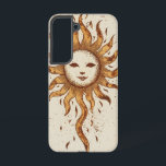 Radiant Sun Spirit telefoonhoesje Samsung Galaxy Hoesje<br><div class="desc">Een stralende zon met een sereen gezicht straalt van mythologische charme,  ideaal voor degenen die aangetrokken worden door hemelse en spirituele thema's.</div>