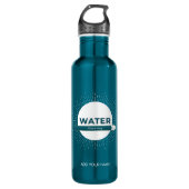 Radiant Sun Water Quote with Good Day Bar Waterfles (Voorkant)