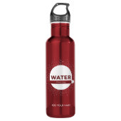 Radiant Sun Water Quote with Good Day Bar Waterfles (Voorkant)