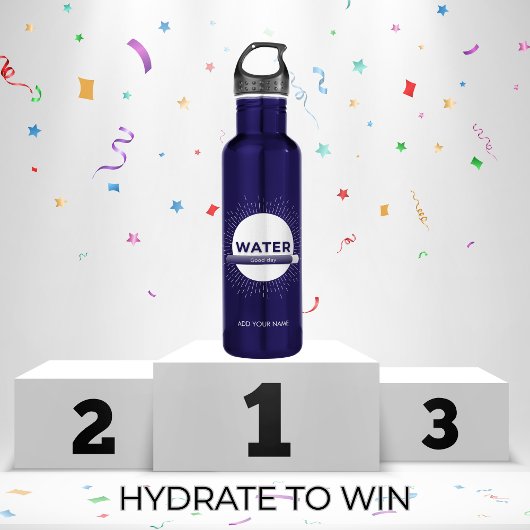 Radiant Sun Water Quote with Good Day Bar Waterfles