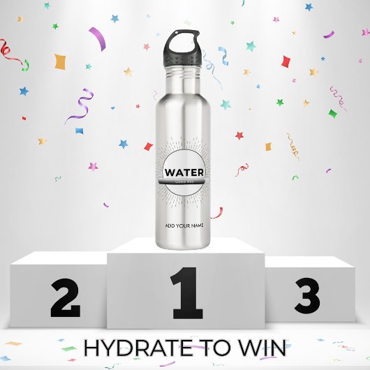 Radiant Sun Water Quote with Good Day Bar Waterfles