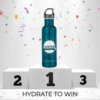 Radiant Sun Water Quote with Good Day Bar Waterfles