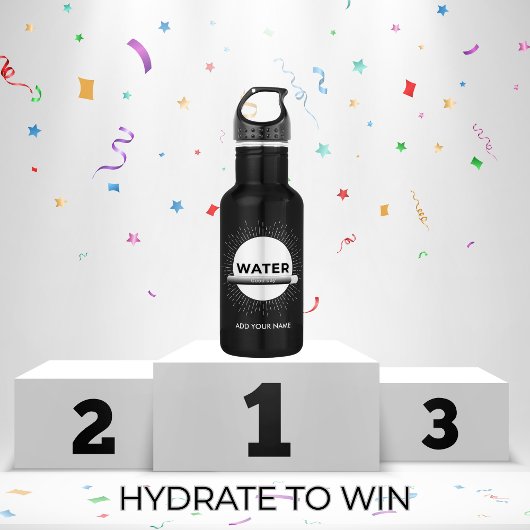 Radiant Sun Water Quote with Good Day Bar Waterfles