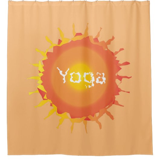 Radiant Sun Yoga Douchegordijn (Voorkant)