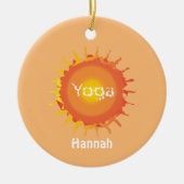 Radiant Sun Yoga Keramisch Ornament (Voorkant)