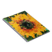 Radiant Sunflower in Pixel Art Notitieboek (Rechterzijde)