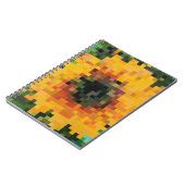 Radiant Sunflower in Pixel Art Notitieboek (Linkerzijde)