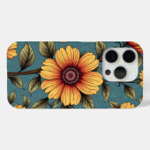 Radiant Sunflower Pattern Hoesje (Achterkant (horizontaal))