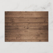 Radiant Sunflower Rustic Wood Weddenschap Informatiekaartje (Achterkant)