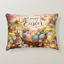 Radiant Sunrise Happy Easter Accent Kussen