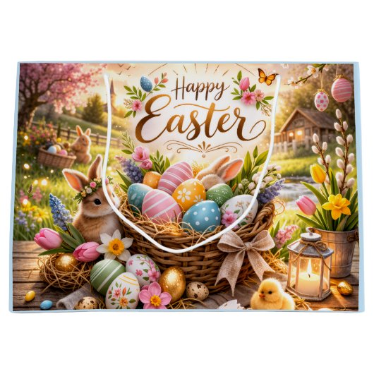 Radiant Sunrise Happy Easter Groot Cadeauzakje (Voorkant)