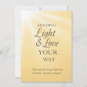 Radiant Sunshine Blessings – Sending Light & Love  Kaart (Voorkant)