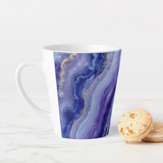 Radiant Tanzanite Faceted Latte Mok (In situ)