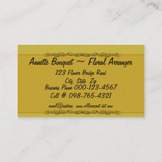 Radiant Torch Lily Tuinieren Lawn Care Onderhoud Visitekaartje (Achterkant)