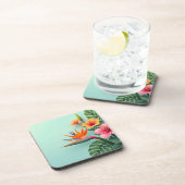 Radiant Tropical Floral Symphony Bier Onderzetter (Rechterzijde)