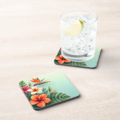 Radiant Tropical Floral Symphony Bier Onderzetter (Rechterzijde)